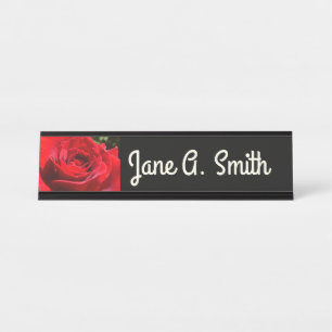 Placa De Mesa Flor Rosa vermelha brilhante Flor