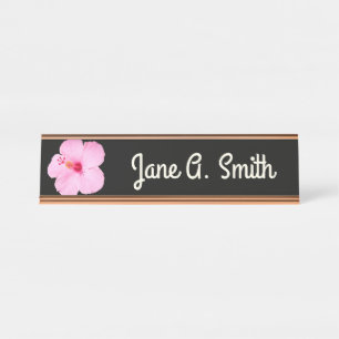 Placa De Mesa Flor Tropical de Hibiscus Rosa