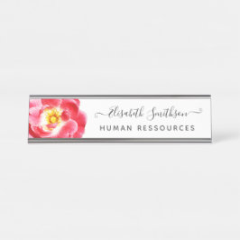 Placa De Mesa Floral profissional personalizado de Rosa elegante