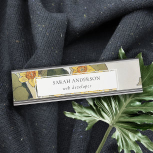Placa De Mesa Floral Verde Amarelo Verde Retroativo Russo