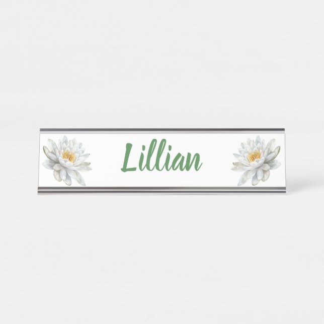 Placa De Mesa Floral Water Lily (Frente)