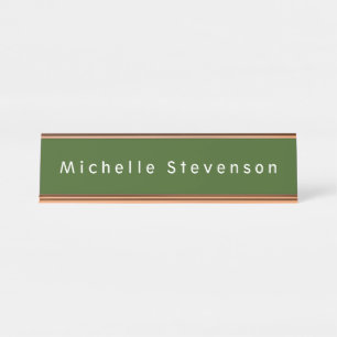Placa De Mesa Floresta Verde Tendência Moderna Profissional