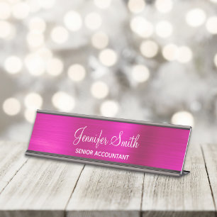 Placa De Mesa Foil Rosa Quente Falso Feminino