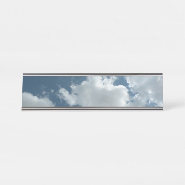 Placa De Mesa Fotografia Abstrata de Céu Nublado (Frente)