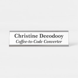 Placa De Mesa Funny Tech Coffee-to-Code Converter White