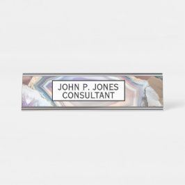 Placa De Mesa Geode Crystal | Crystal Photo Desk Name Plate