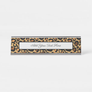 Placa De Mesa Glama Animal Selvagem Das Manchas Castanhosas-Leop