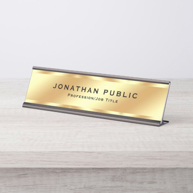 Placa De Mesa Gol de Modelo Elegante personalizado profissional  (Frente)