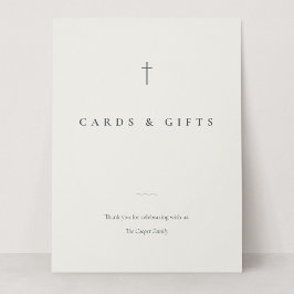 Placa de Mesa Grace Stone Minimal Cross Cards & Gi