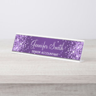 Placa De Mesa Gradiente Real Roxo da Loteria