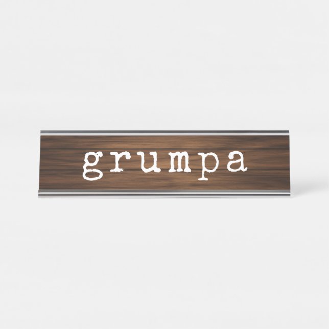 Placa De Mesa Grumpa Funny Vovô Grumpy Gag Gift (Frente)