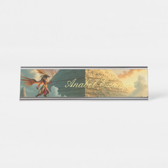 Placa De Mesa Guardião do Portão Celestial – Anúbis (Frente)