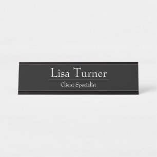 Placa De Mesa HAMbWG - Placa de nome da mesa - Nome e título