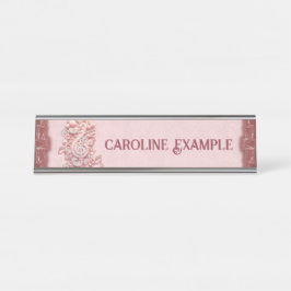 Placa De Mesa Harmonia a rosa, uma majestosa e estilizada clave