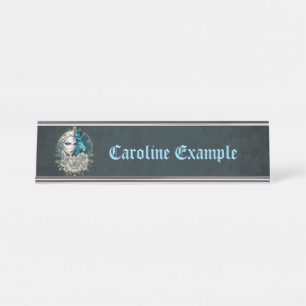 Placa De Mesa Harmonia dos elementos, a mulher com leão.