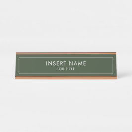 Placa De Mesa Hunter Green Modern Professional