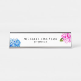 Placa De Mesa Hydrangea floral da aguarela elegante