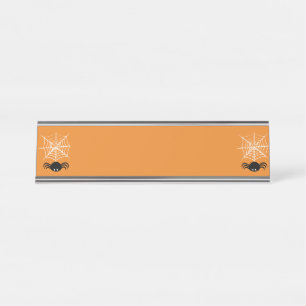 Placa De Mesa Ilustração Assustadora de Aranha de Halloween