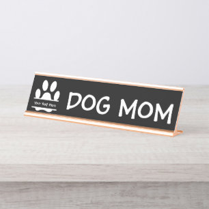 Placa De Mesa Impressão de Paw Mãe de Cachorro