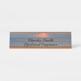 Placa De Mesa Impressionante Placa de Nome da Mesa Sunset