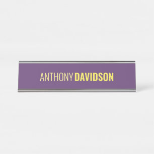 Placa De Mesa Índio profissional elegante minimalista e amarelo