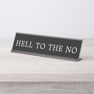 Placa De Mesa Inferno preto e branco moderno a NENHUM sinal
