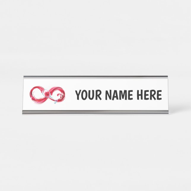 Placa De Mesa Infinidade com vinho tinto (Frente)