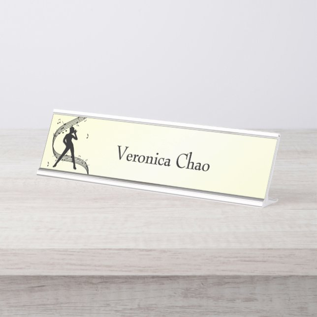 Placa De Mesa Jazz Dance Yellow Music (Frente)