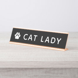 Placa De Mesa Lady Cat