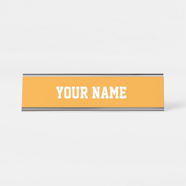 Placa De Mesa Laranja e branco (Frente)