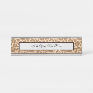 Placa De Mesa Light Brown Tiger Stripes Animal Print Safari