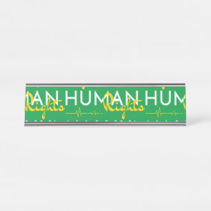 Placa De Mesa Linha de vida dos direitos humanos