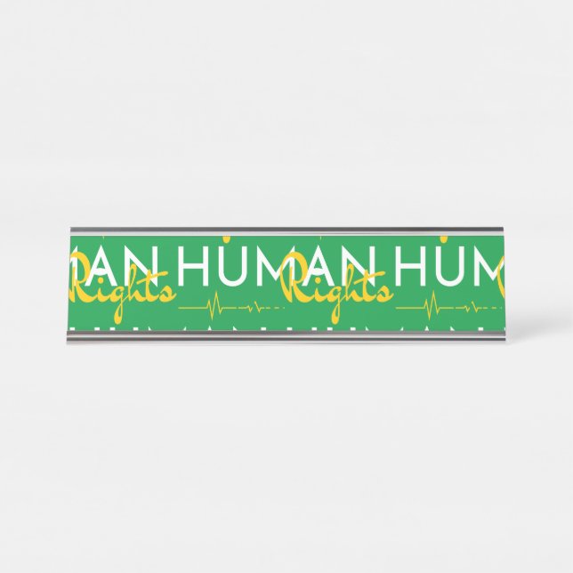 Placa De Mesa Linha de vida dos direitos humanos (Frente)