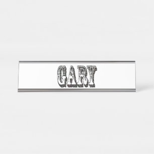Placa De Mesa Logotipo do nome Gary Mens