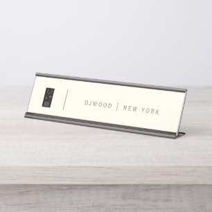 Placa De Mesa Logotipo Minimalista do Luxury DJ