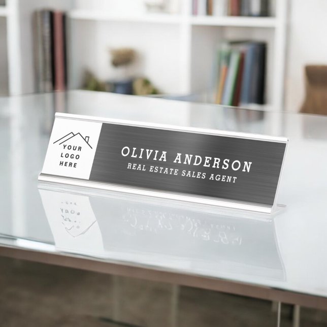 Placa De Mesa Logotipo personalizado Black Professional (Criador carregado)