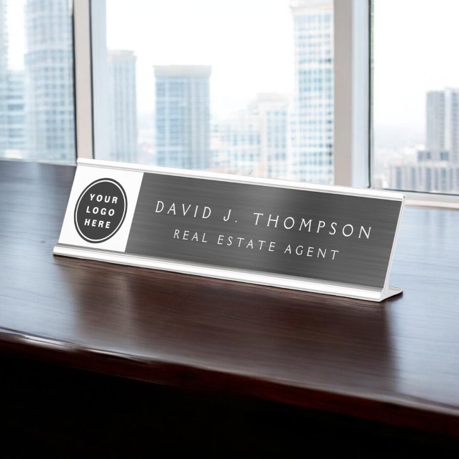 Placa De Mesa Logotipo personalizado Black Professional (Criador carregado)