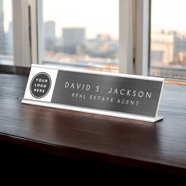 Placa De Mesa Logotipo personalizado Black Professional (Criador carregado)