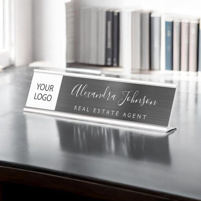 Placa De Mesa Logotipo personalizado Black Professional (Criador carregado)