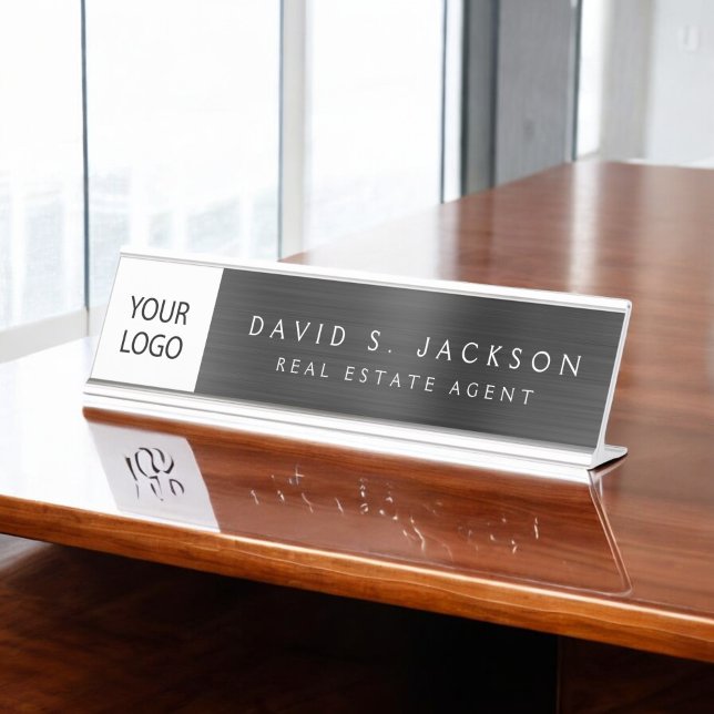 Placa De Mesa Logotipo personalizado Black Professional (Criador carregado)