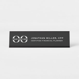 Placa De Mesa Logotipo personalizado Black Professional