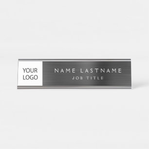 Placa De Mesa Logotipo personalizado Black Professional