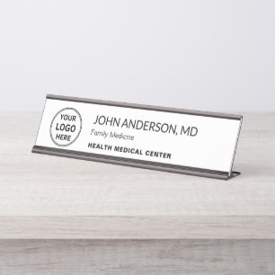Placa De Mesa Logotipo Personalizado Médico Profissional de Saúd