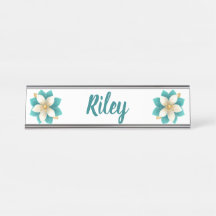Luxurioso Teal Ivory Floral Name