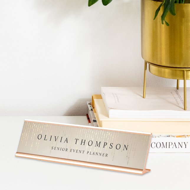 Placa De Mesa Luzes de cordas de chuva ouro (Criador carregado)