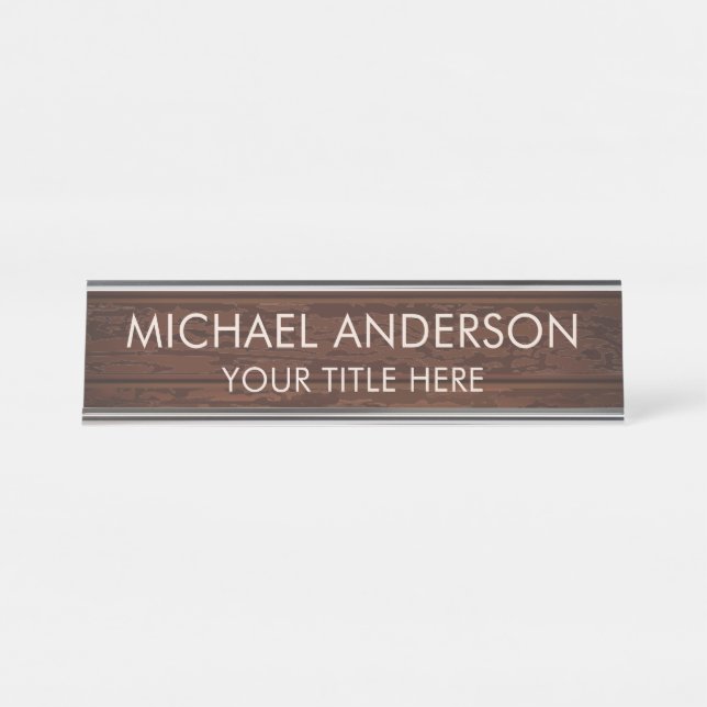 Placa De Mesa Madeira Rústica Personalizada  (Frente)