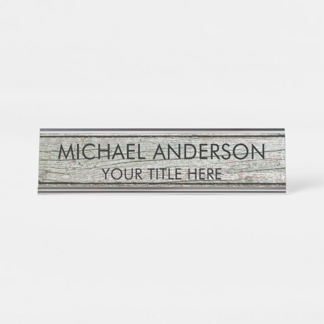 Placa De Mesa Madeira Rústica Personalizada  (Frente)