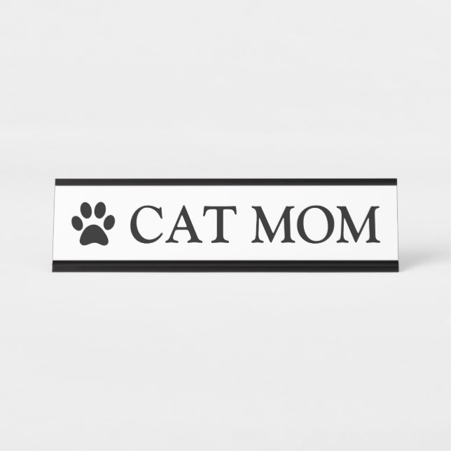 Placa De Mesa  Mãe de Gato Pata (Frente)