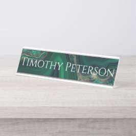 Placa De Mesa Malaquite Cu6CO3(OH)2