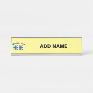 PLACA DE MESA MARCA VERIFICADA AMARELO DE PASTEL PERSONALIZADO M